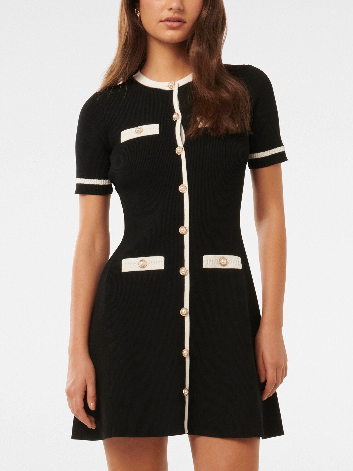 Kerry Contrast Knit Mini Dress