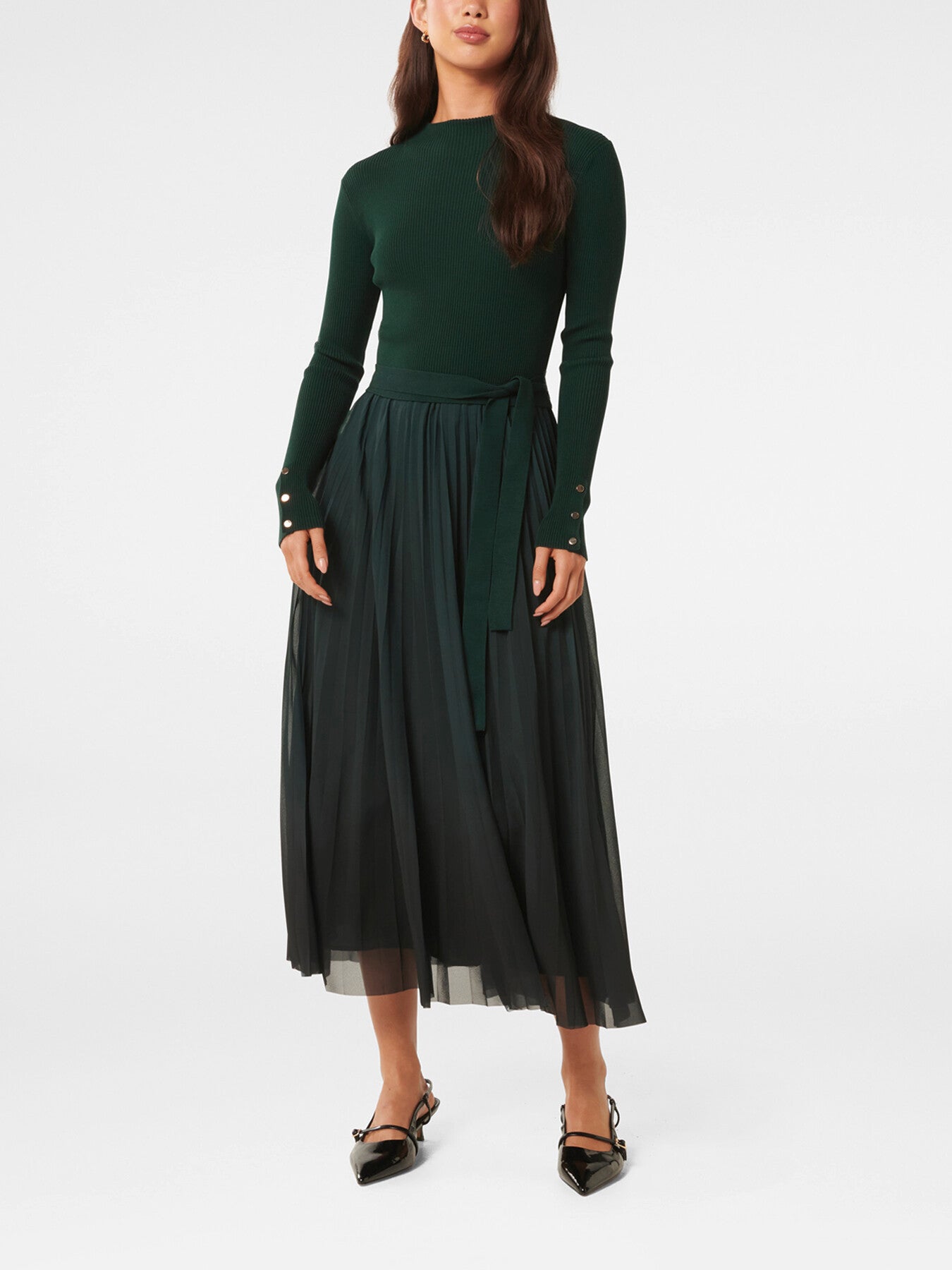 Kaylie Pleated Hem Dress