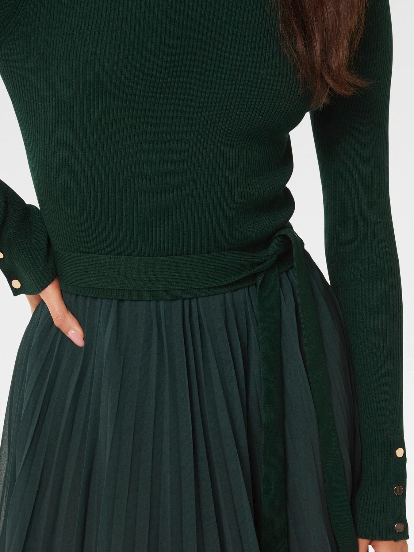 Kaylie Pleated Hem Dress