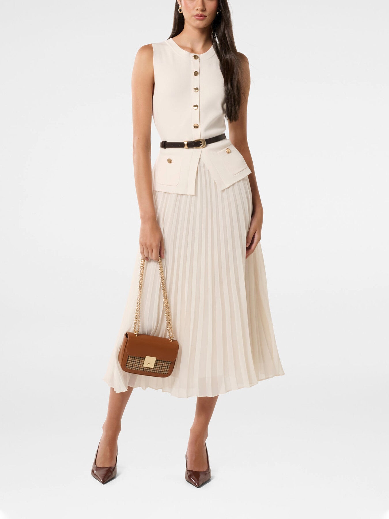 Daphne Waistcoat Knitted Midi Dress