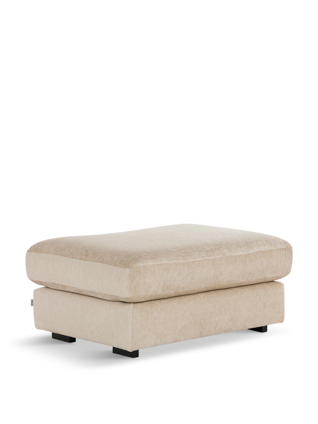 Melby Cream Velvet Footstool
