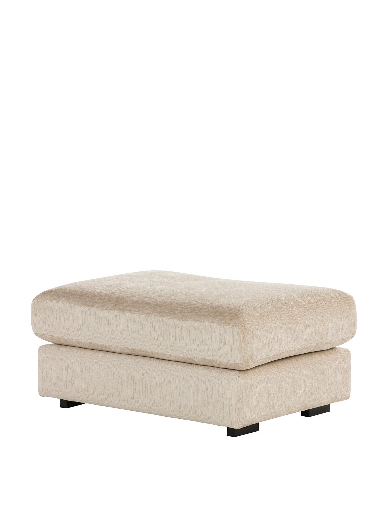 Melby Cream Velvet Footstool