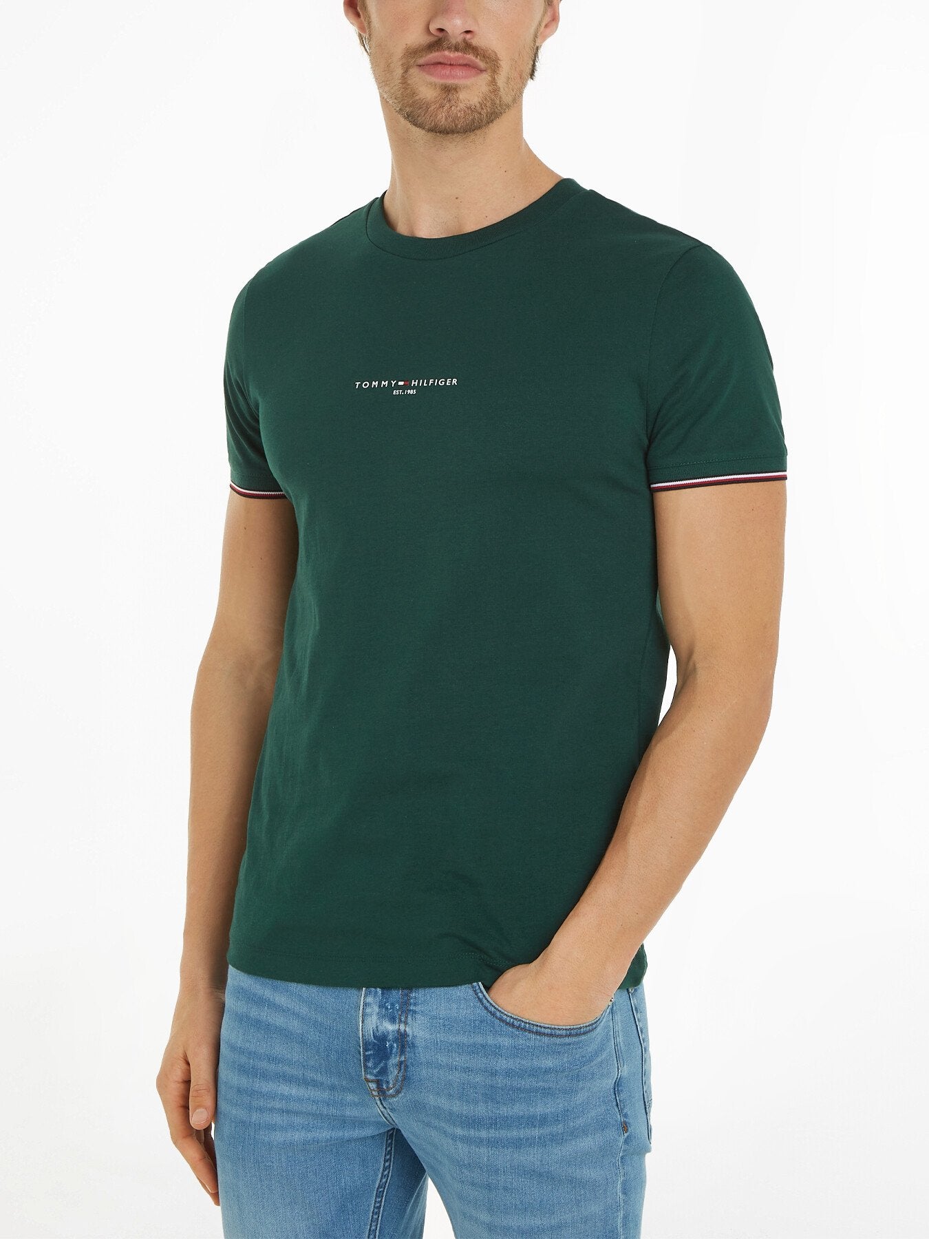 Tipped Logo Slim Fit T-Shirt