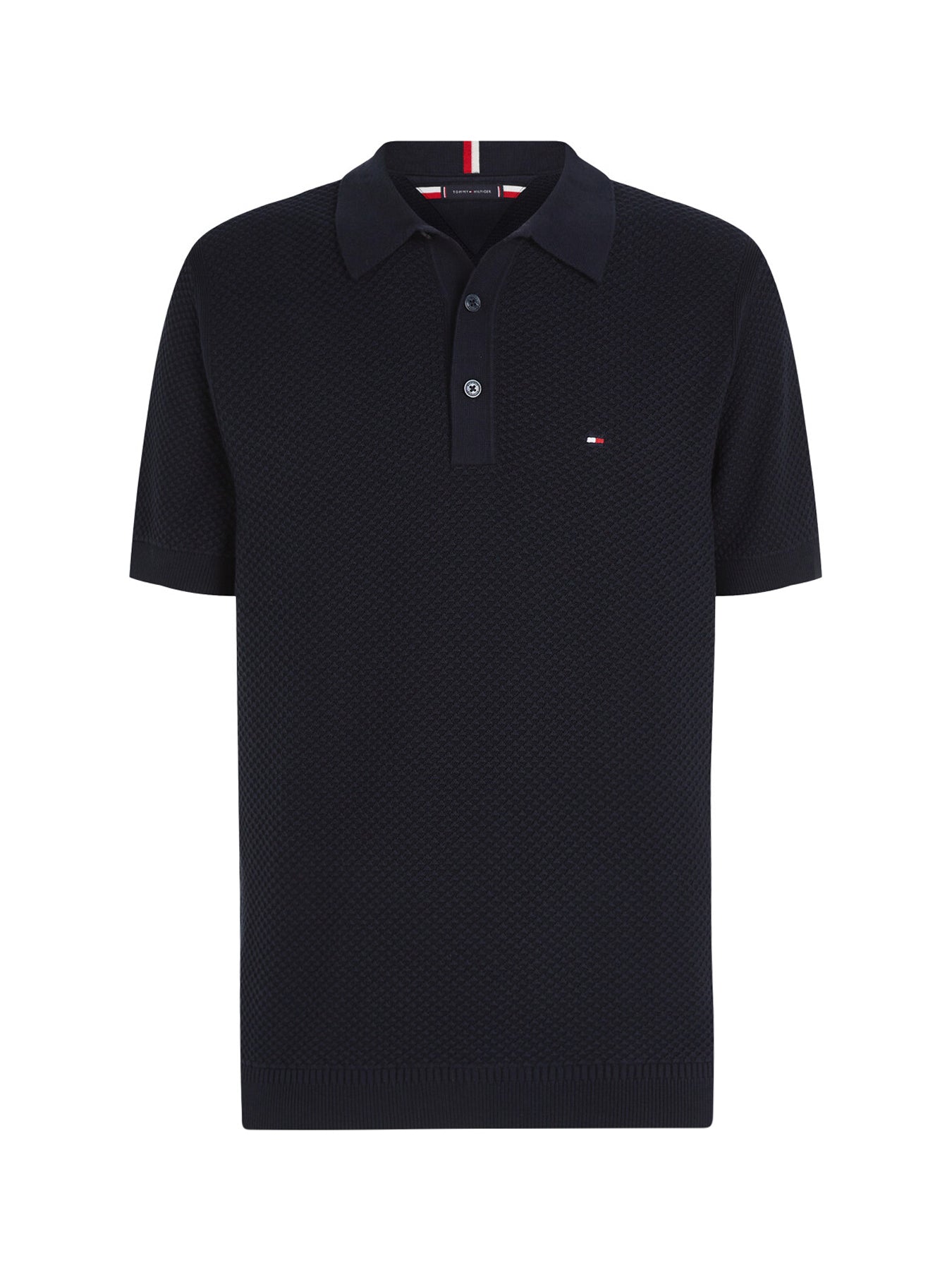 Oval Waffle Knit Regular Fit Polo