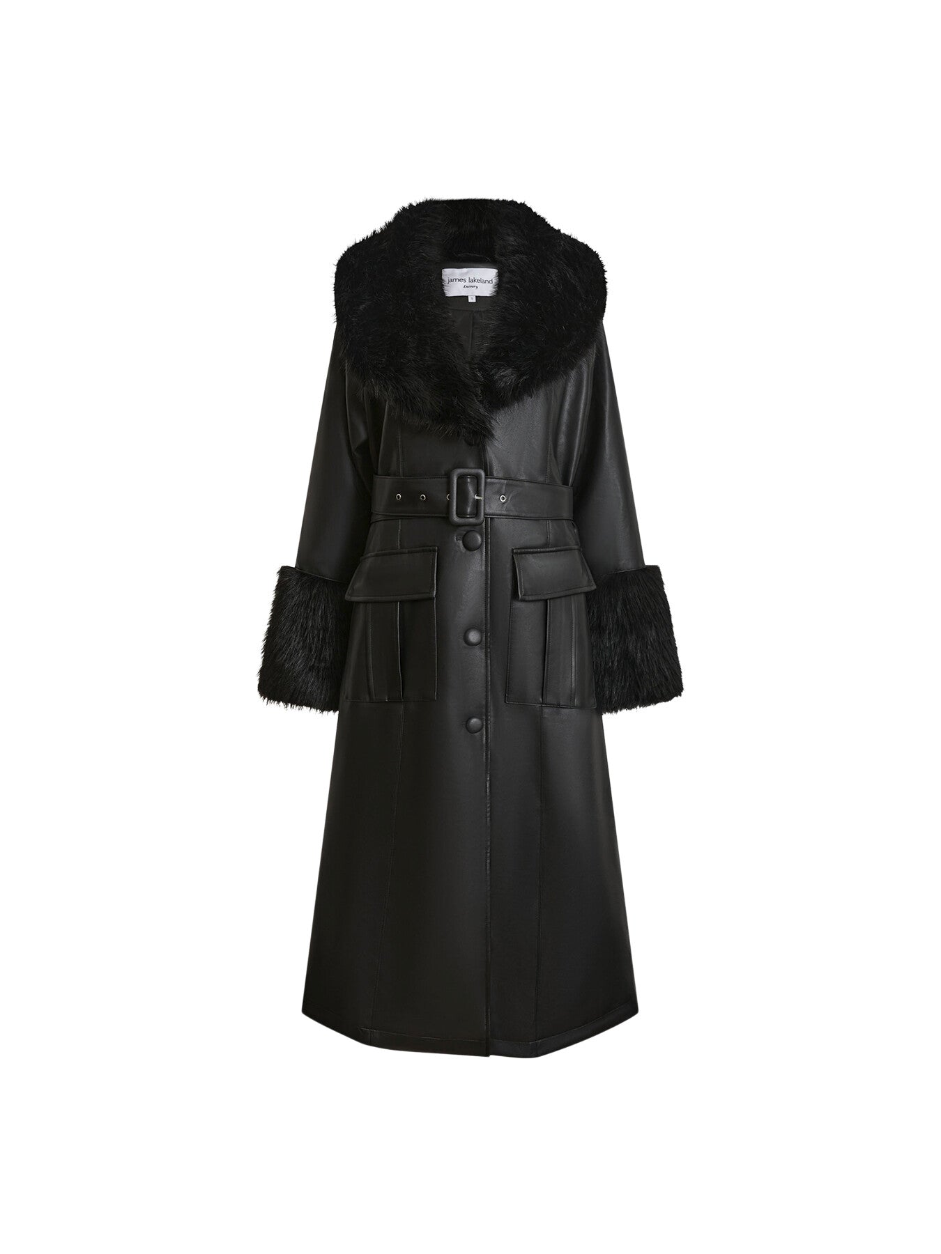 Faux Leather Coat