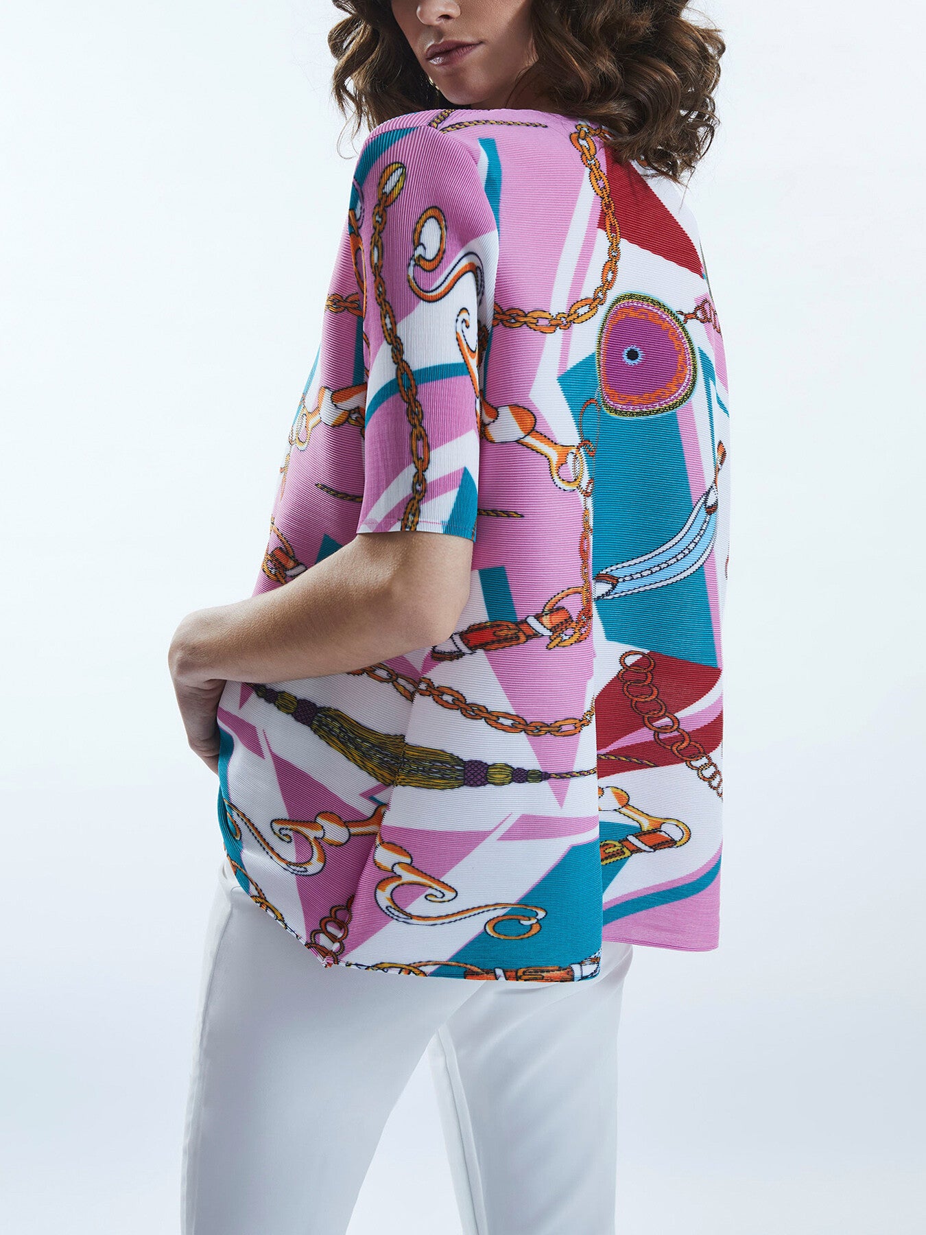 Pattern Pleasted Top