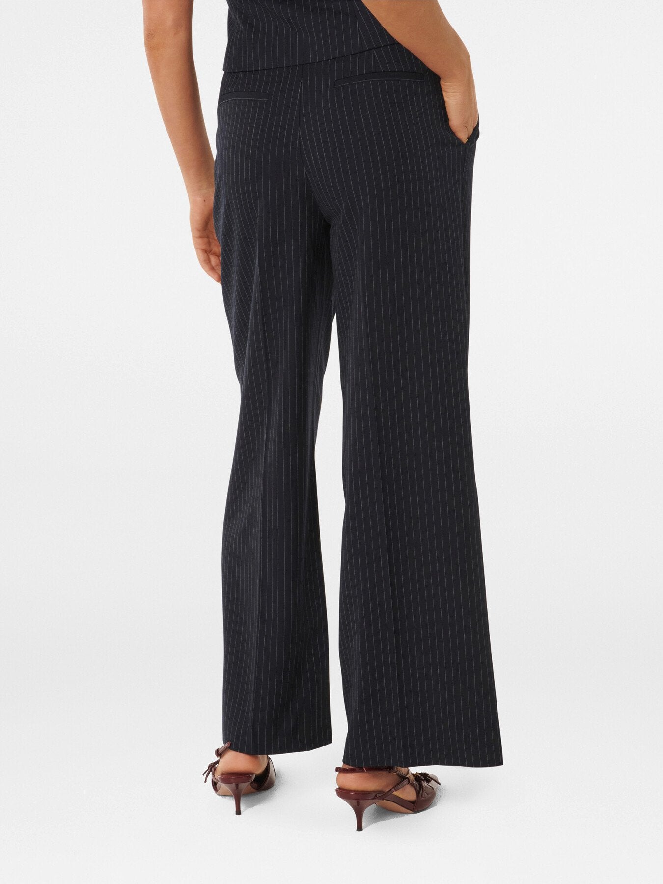 Noa Pinstripe Wide Leg Pants