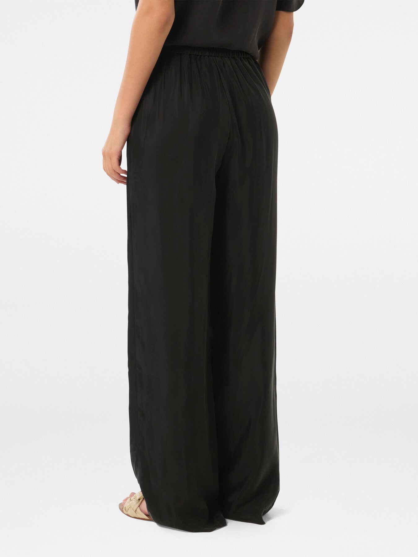 Emma Cupro Wide Leg Pants
