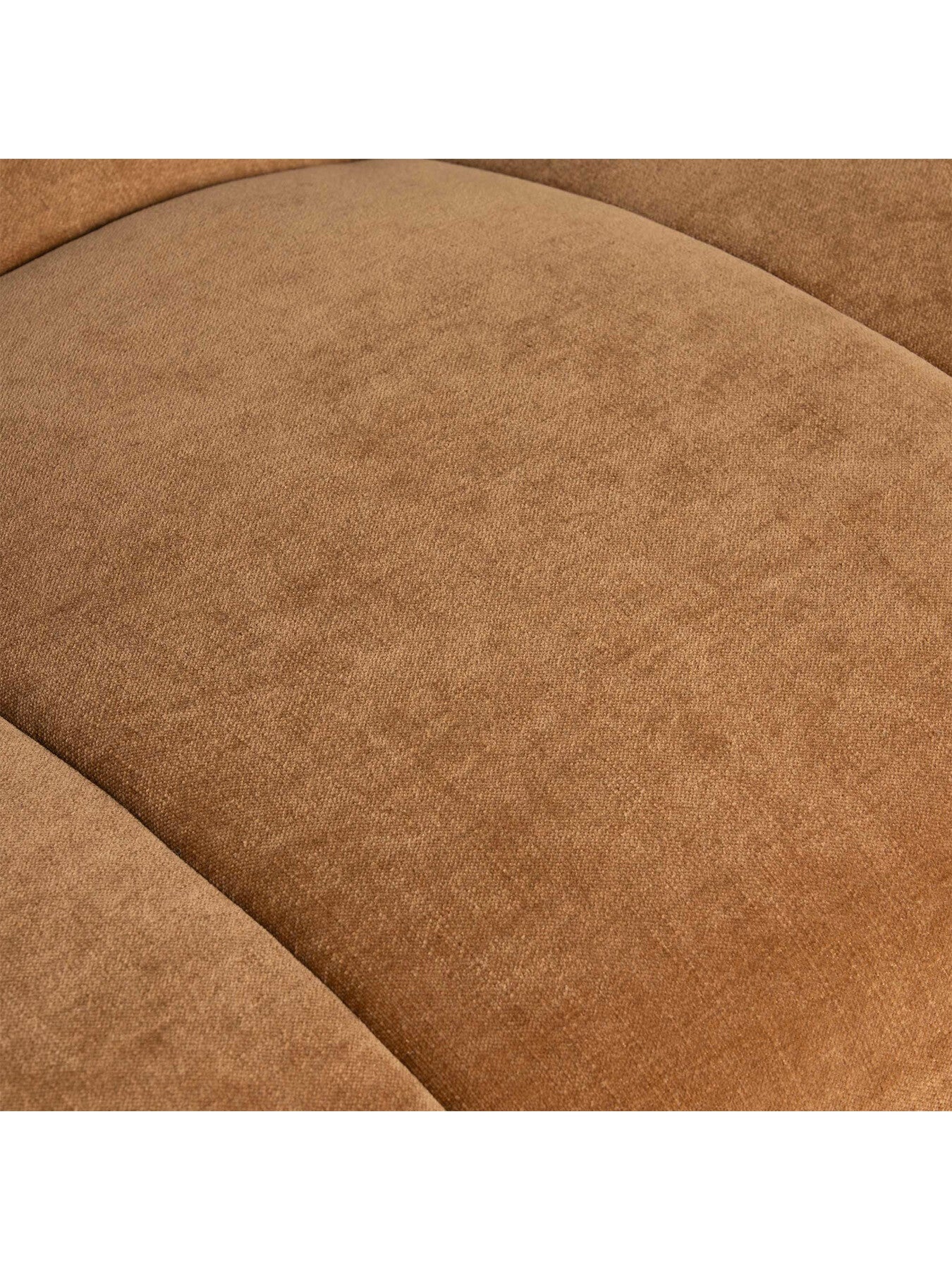 Brown Roby Brown Fabric And Leather Footstool