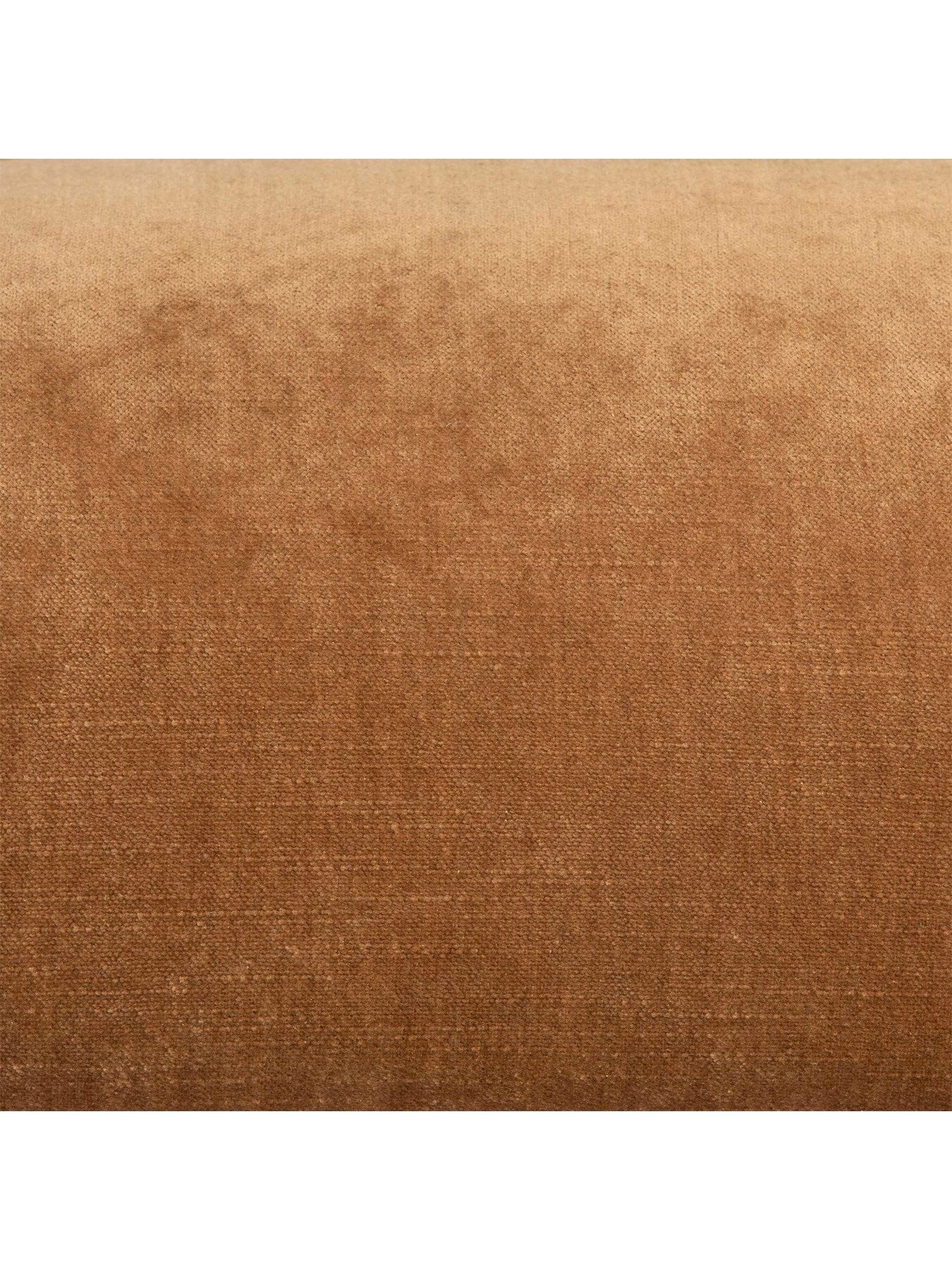 Brown Roby Brown Fabric And Leather Footstool