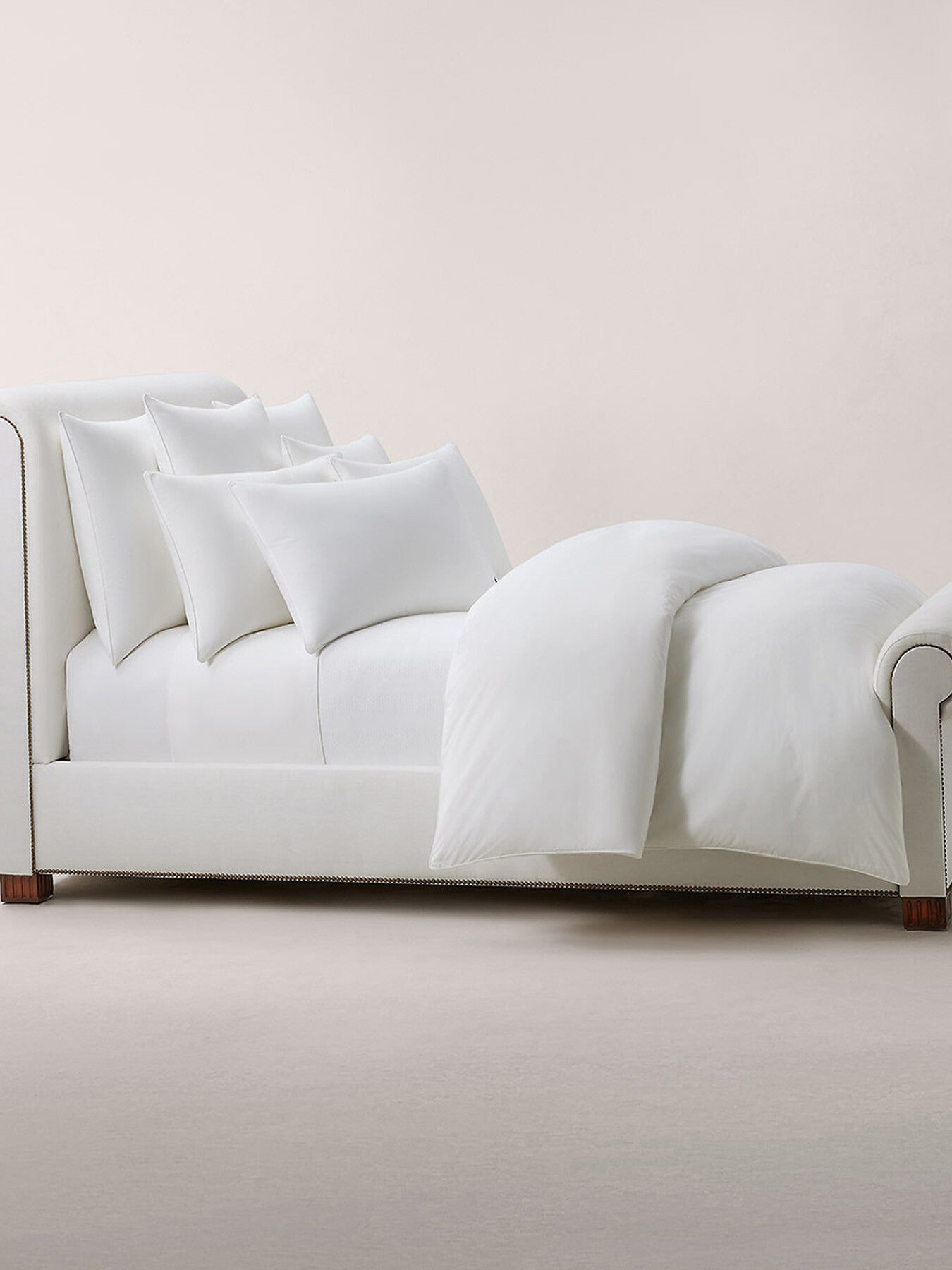 Polo Player Square Pillowcase Collection White