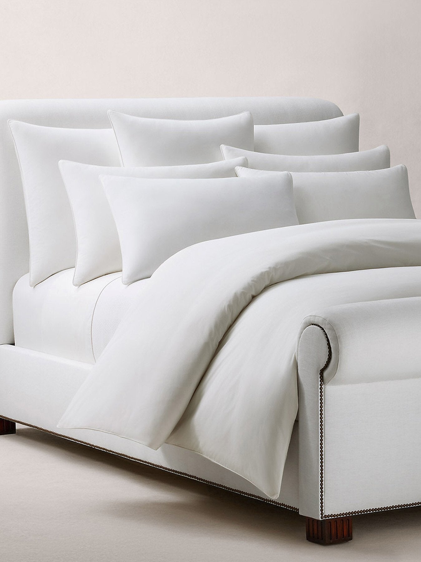 Polo Player Square Pillowcase Collection White