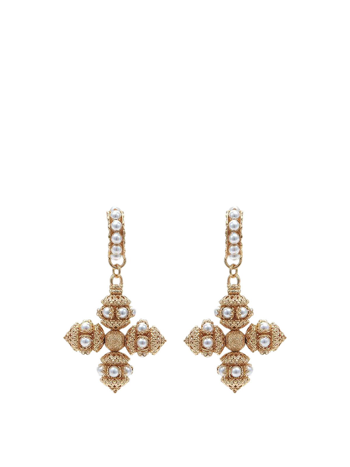 Pearl Mini Santina Earrings 24kt Gold Plated Silver