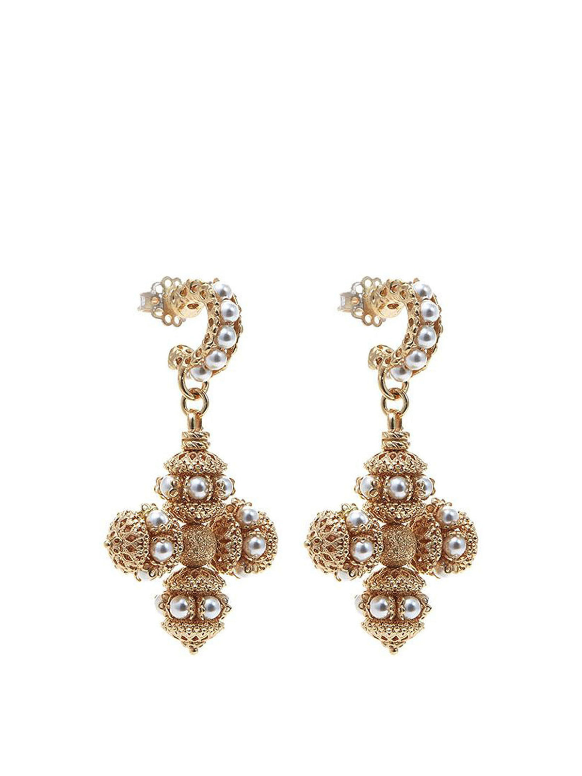 Pearl Mini Santina Earrings 24kt Gold Plated Silver