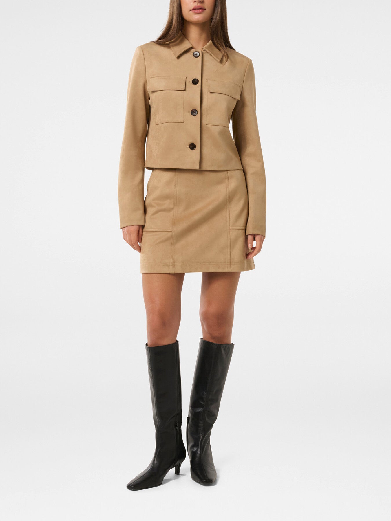 Leah Vegan Suede Mini Skirt