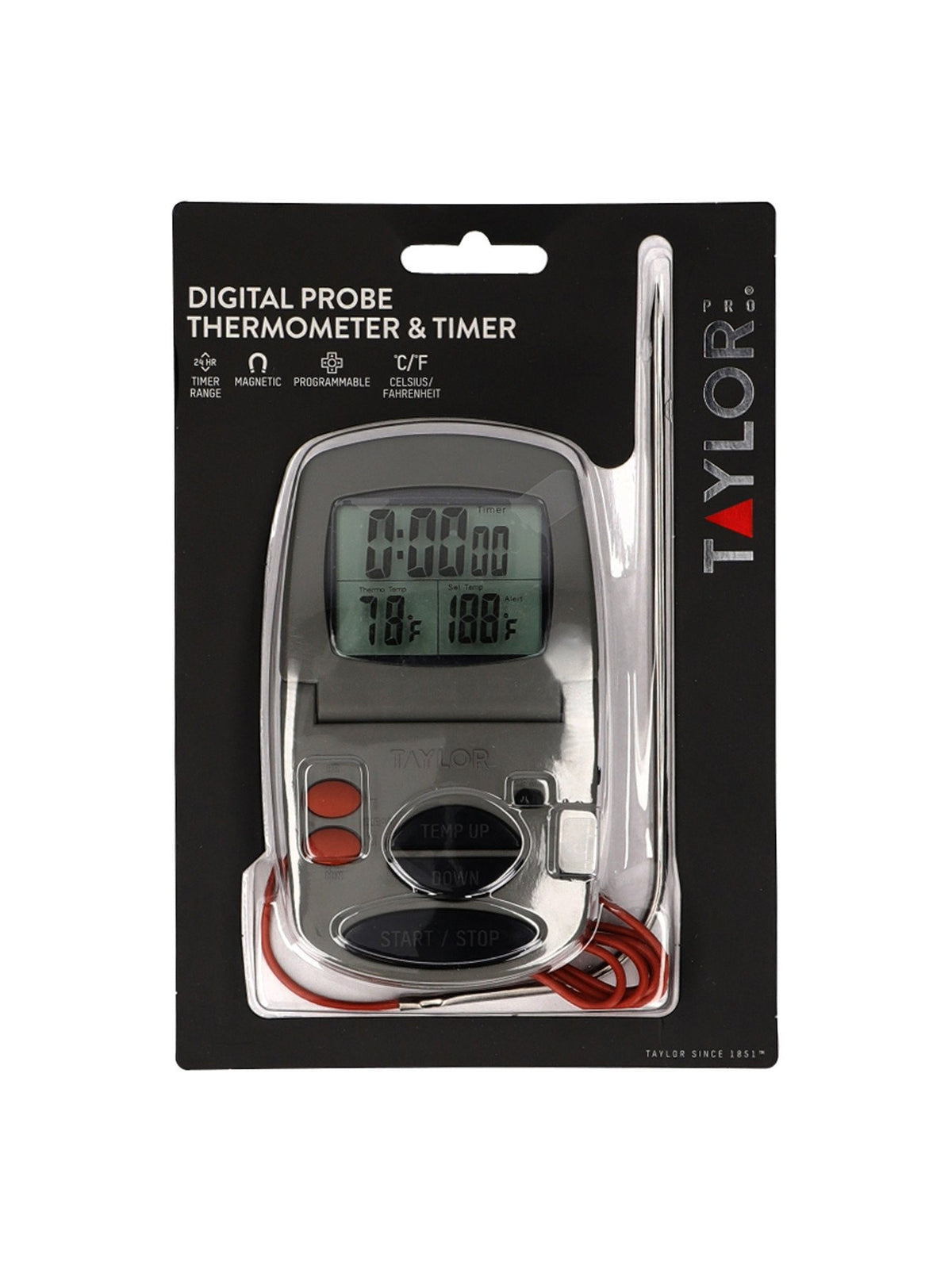 Taylor Pro Digital Probe Thermometer and Timer