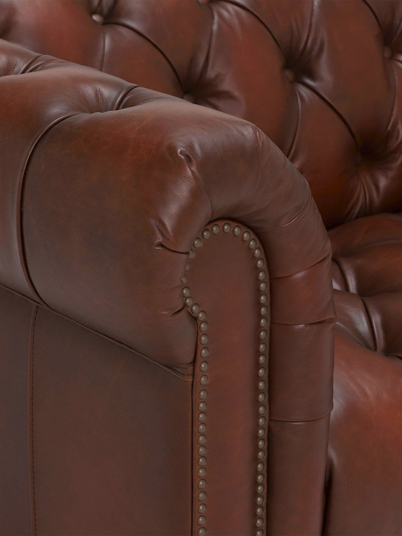 Ullswater Leather 3 Seater Chesterfield Sofa