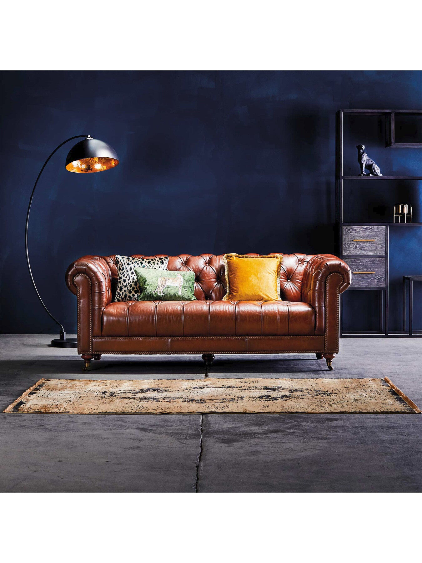 Ullswater Leather 3 Seater Chesterfield Sofa