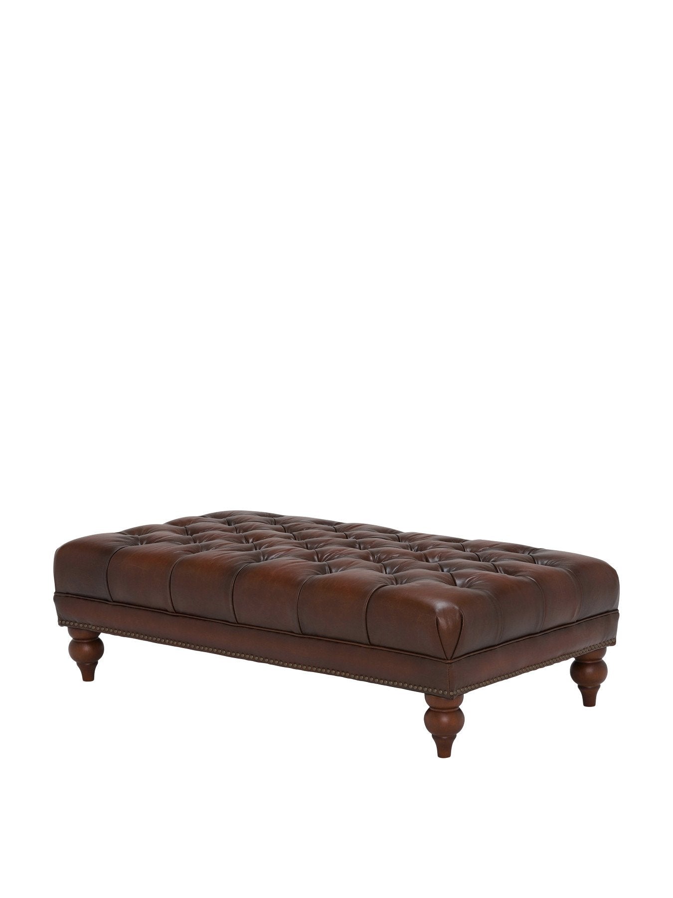 Ullswater Rectangular Footstool, Vintage Tabac
