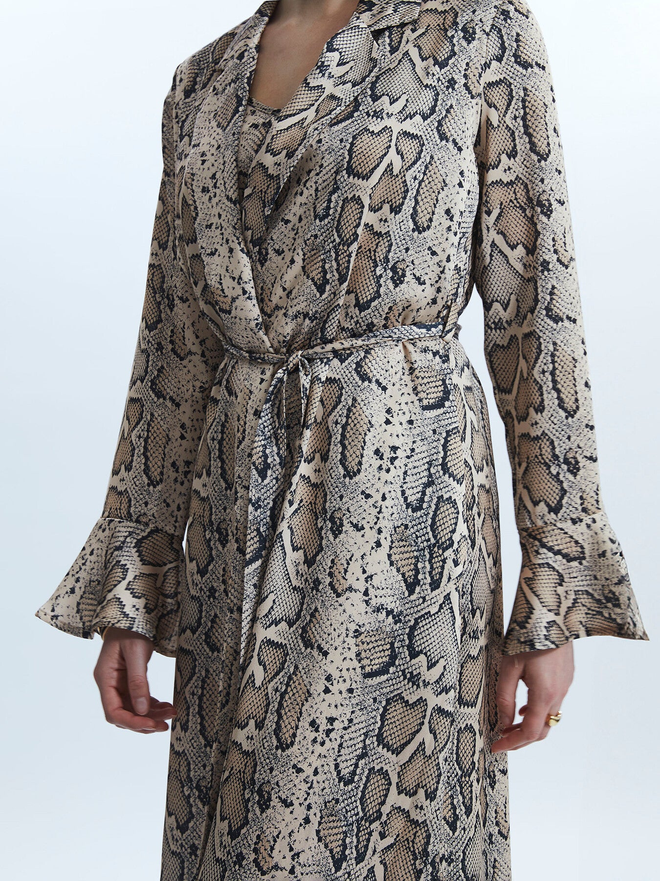 Python Print Wrap Shirt Dress
