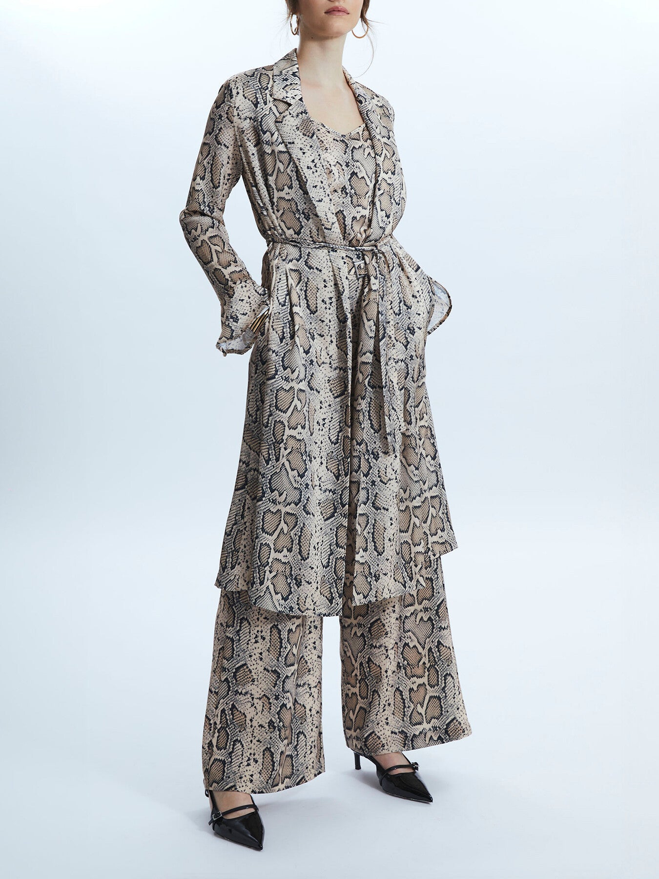 Python Print Wrap Shirt Dress