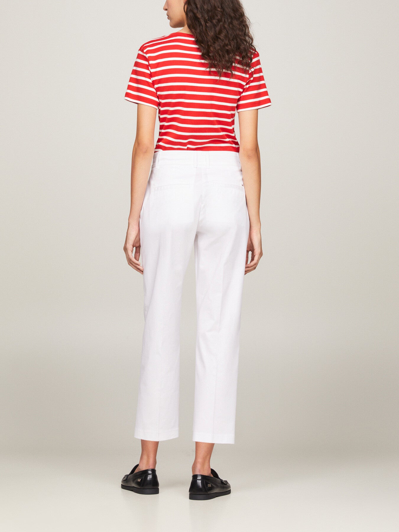 Cotton Blend Slim Fit Straight Leg Chinos