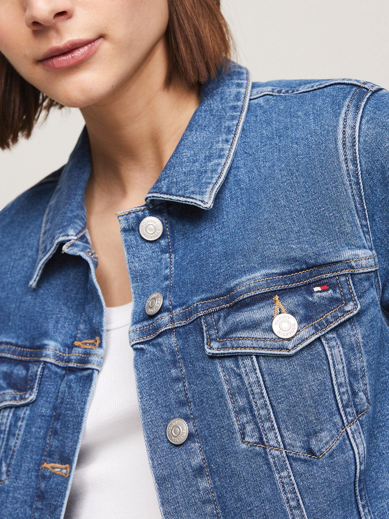 Slim Fit Denim Trucker Jacket