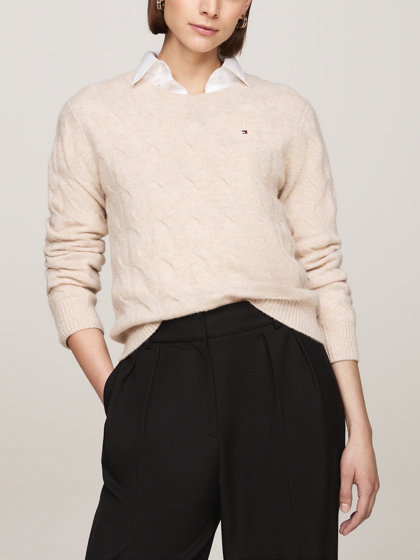 Pure Wool Cable Knit Jumper