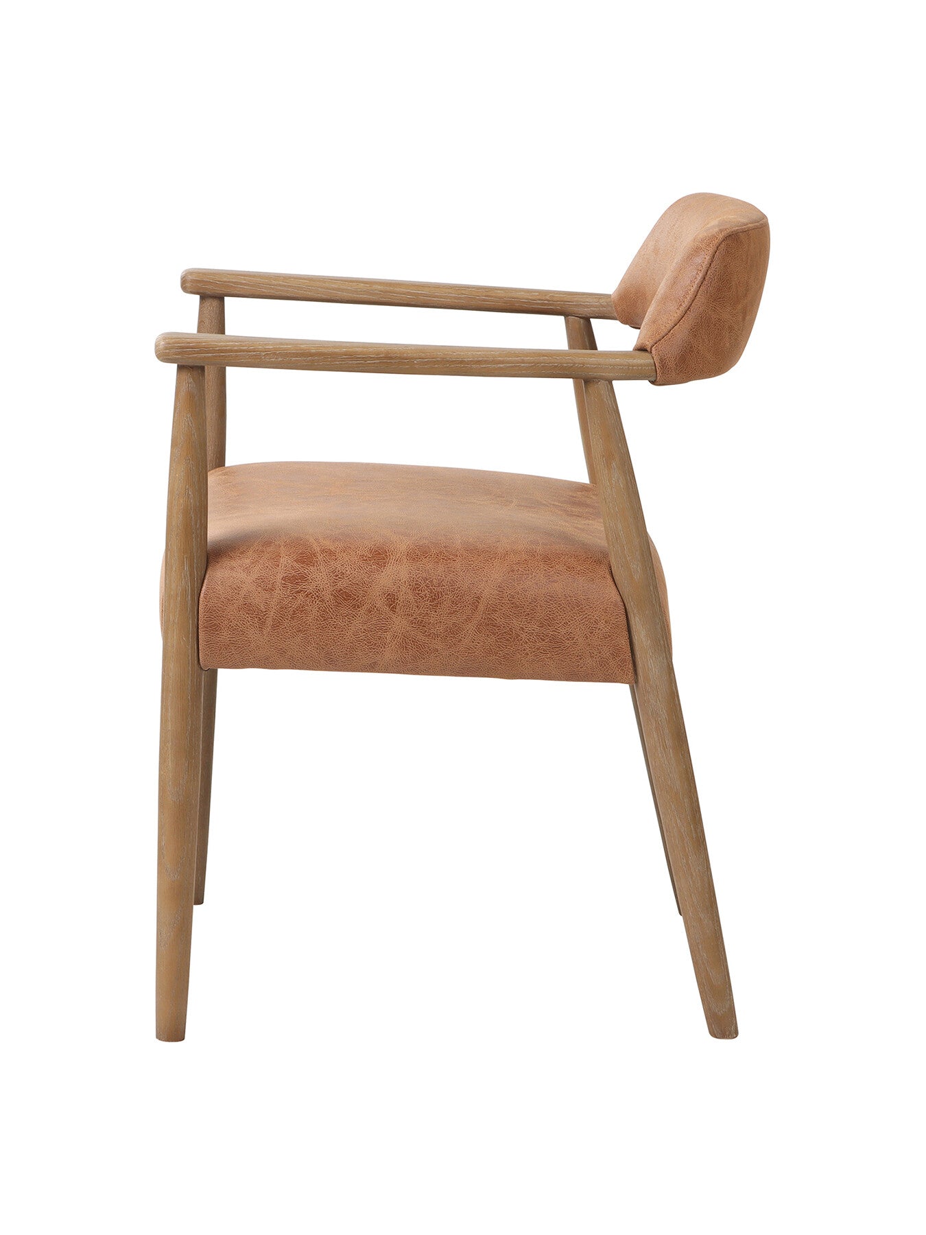 Brown Alden Neutral Fabric Dining Chair