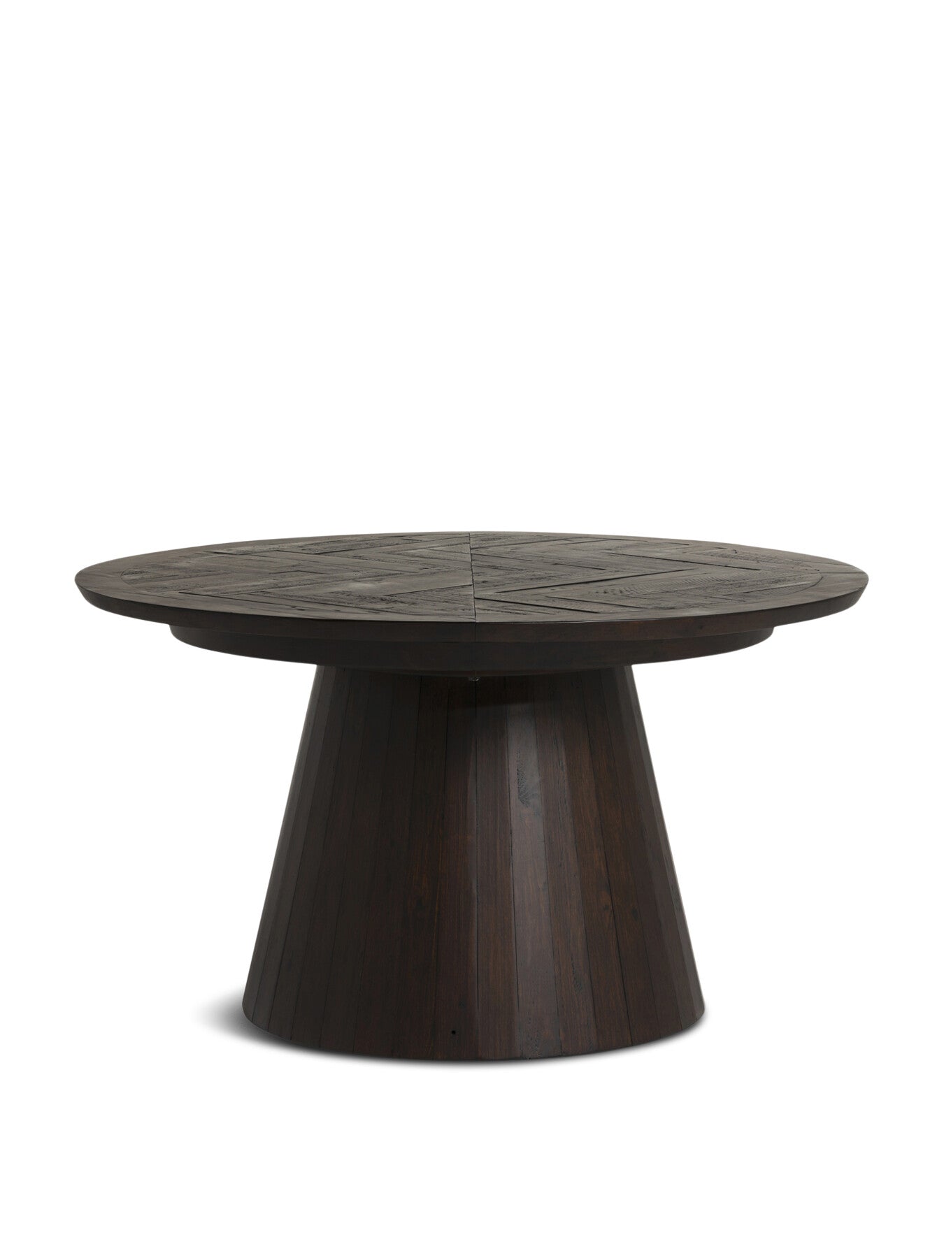 Brown Elon Dark Brown Herringbone Reclaimed Wood 136-176cm E