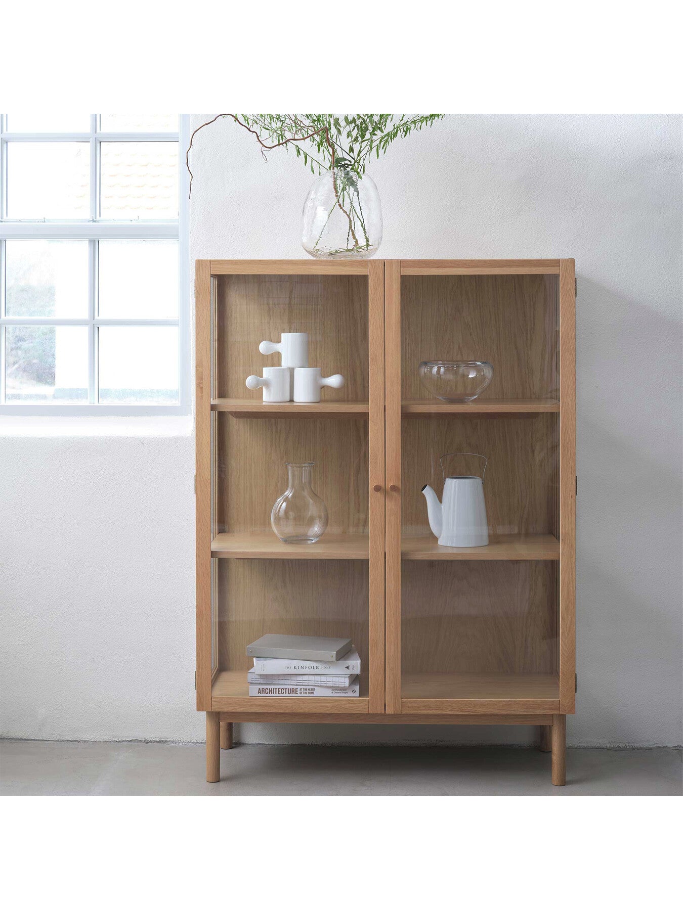 Neutral Bosa Natural Oak 2 Door Cabinet