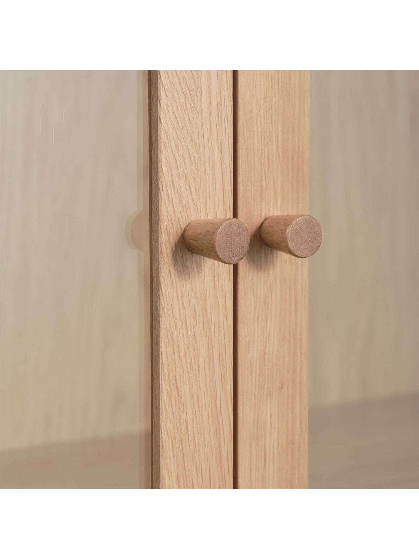 Neutral Bosa Natural Oak 2 Door Cabinet