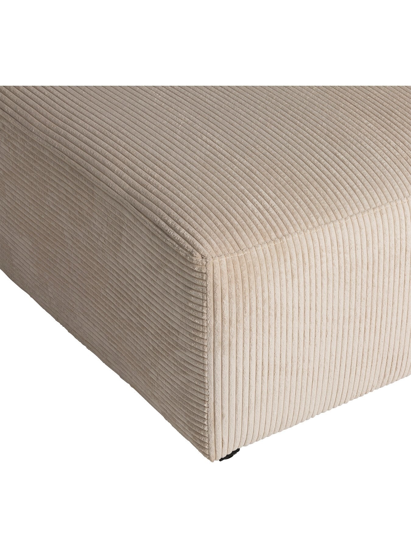 Neutral Boston Cream Velvet Corduroy Right Arm Facing Chaise