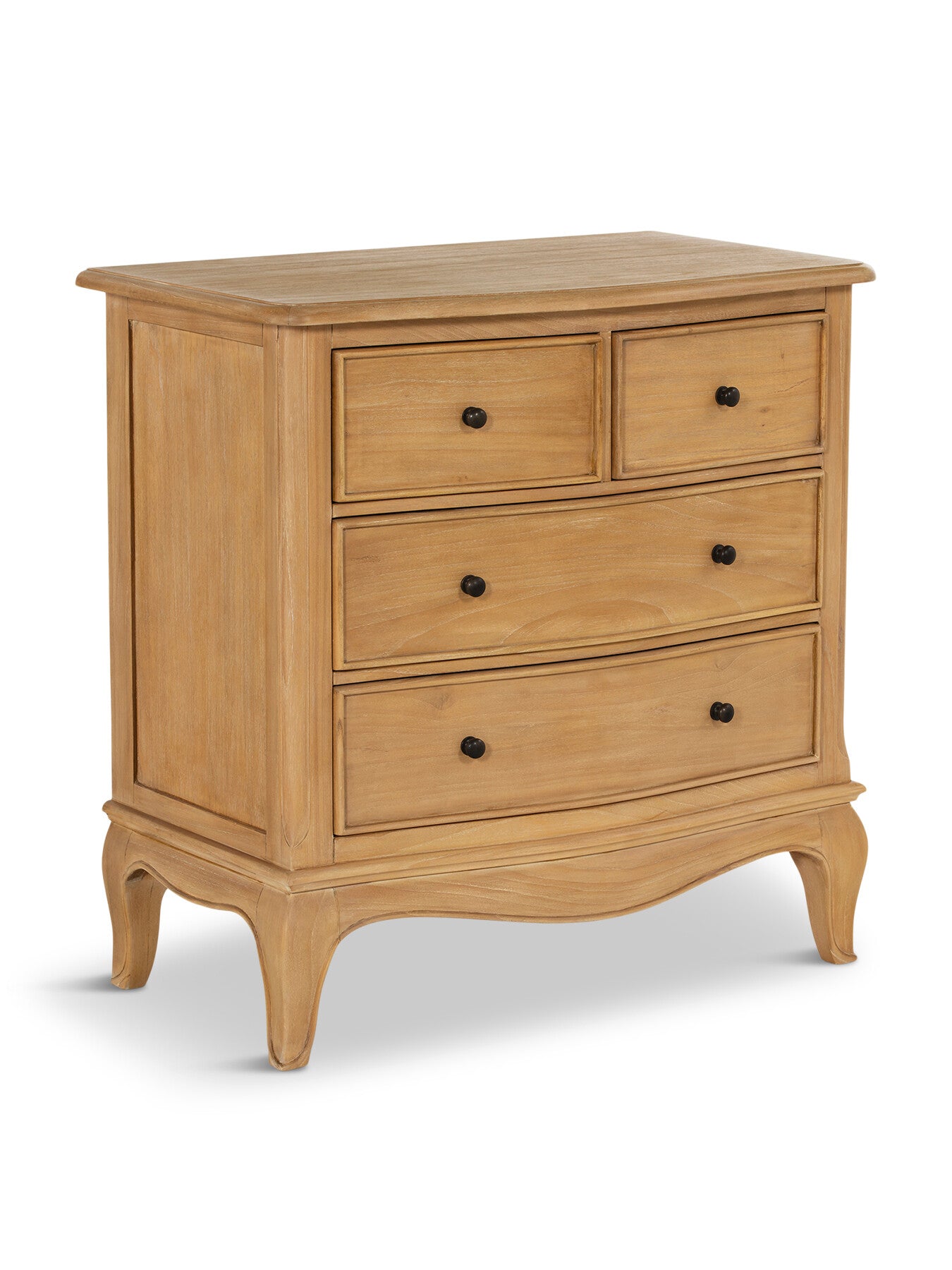 Cecile Light Wooden French Style 4 Drawer Chest