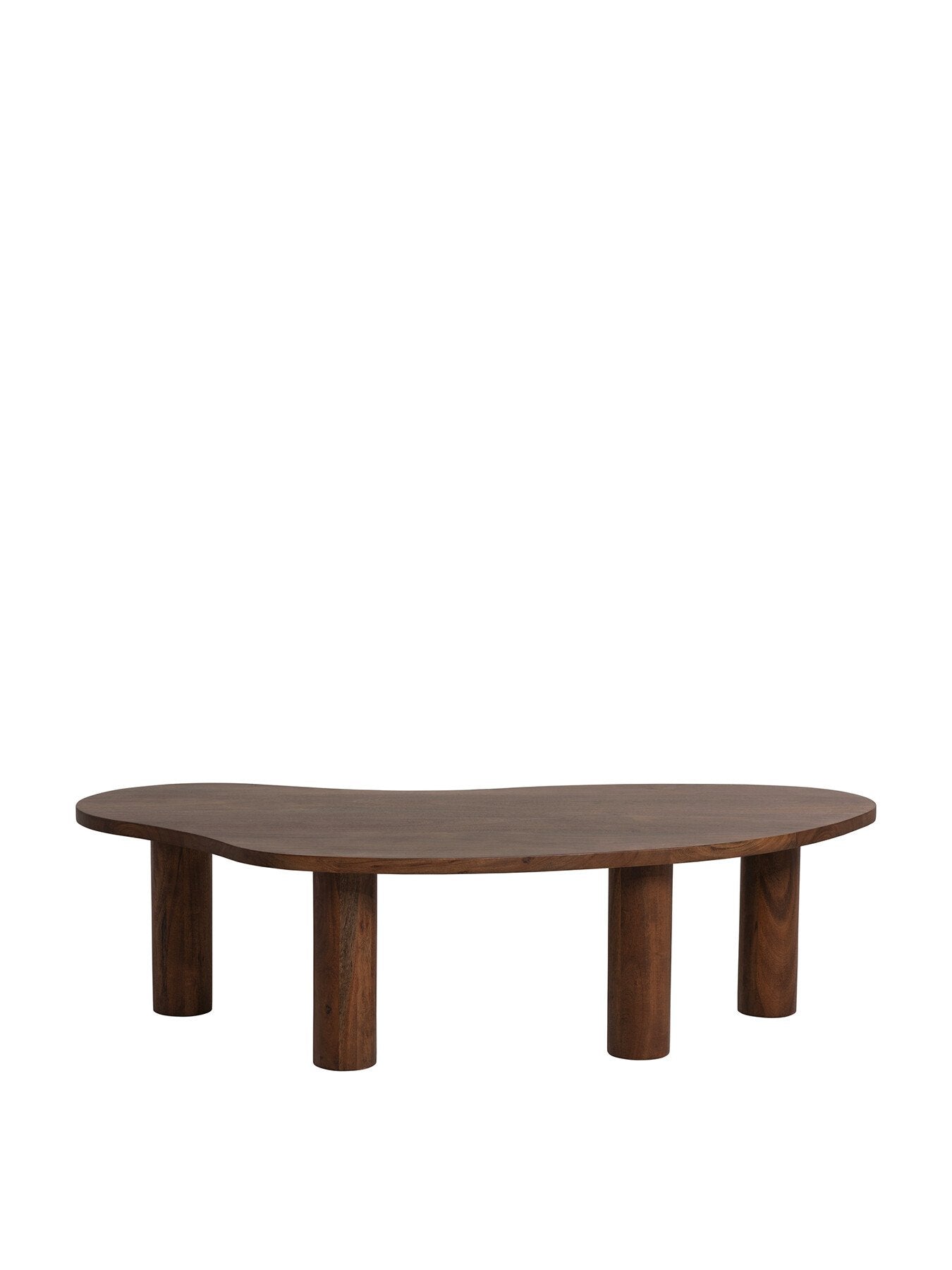Brown Canova Brown Wood Organic Shape Coffee Table