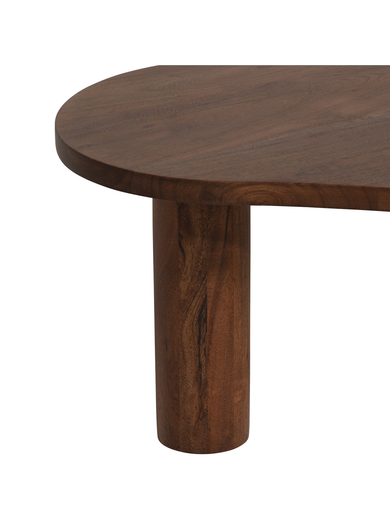 Brown Canova Brown Wood Organic Shape Coffee Table