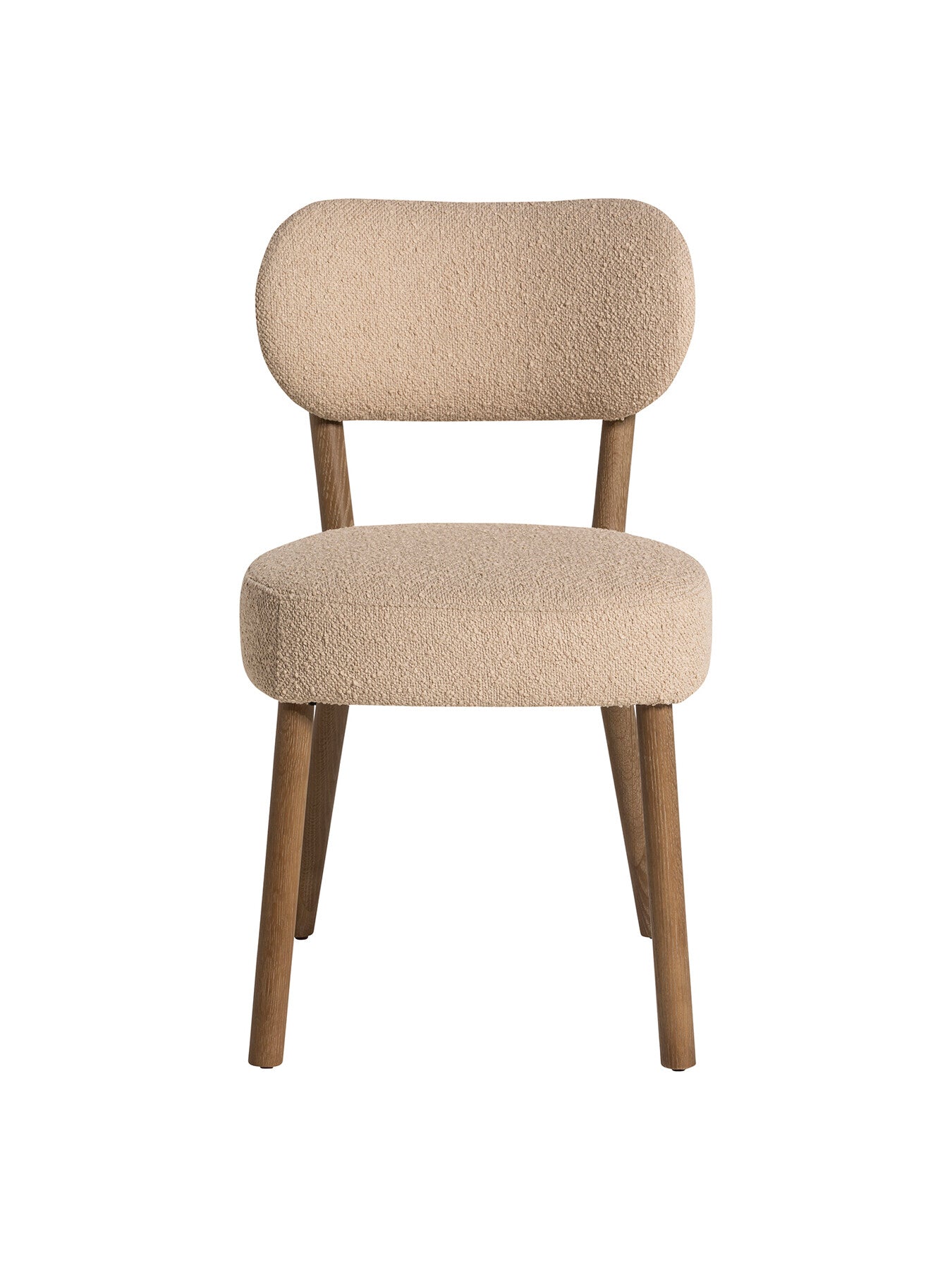 Neutral Dove Neutral Boucle Dining Chair