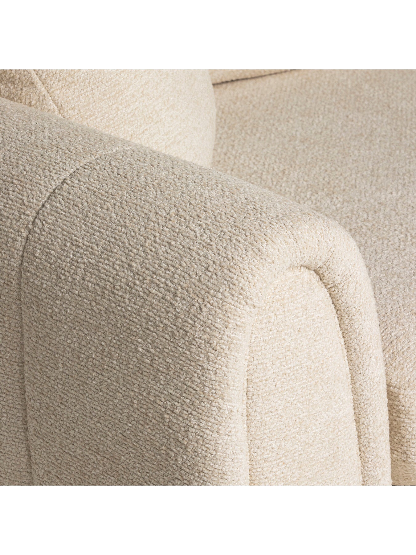 Neutral Damaris Fabric Modular 1 Seat Sofa Unit With Left Ar