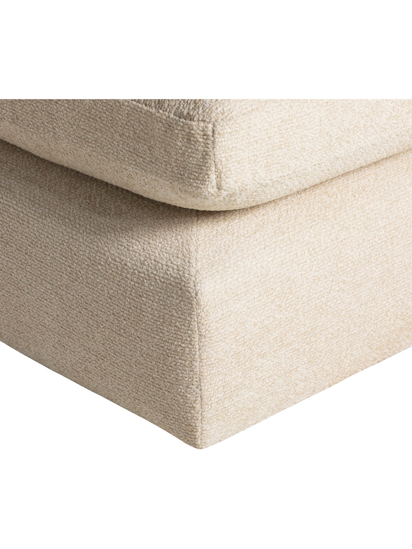 Neutral Damaris Fabric Modular 1 Seat Sofa Unit With Left Ar