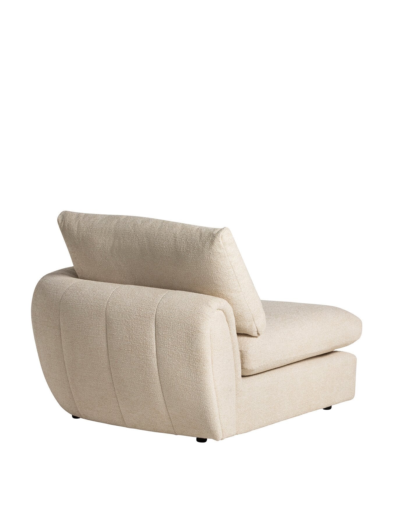 Neutral Damaris Fabric Modular 1 Seat Sofa Unit With Right A