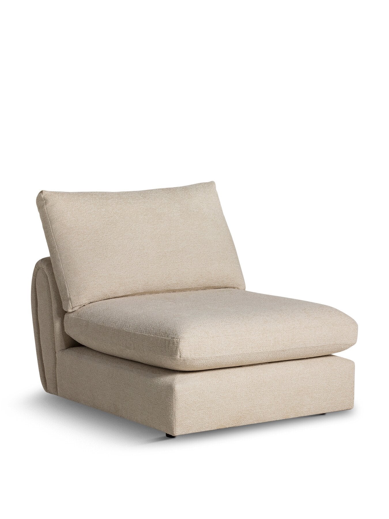 Neutral Damaris Fabric Modular Armless 1 Seat Chair