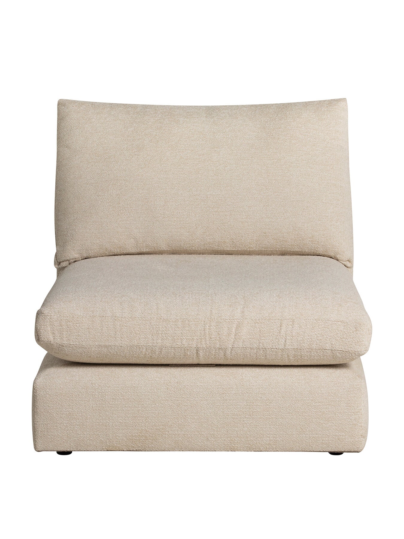 Neutral Damaris Fabric Modular Armless 1 Seat Chair