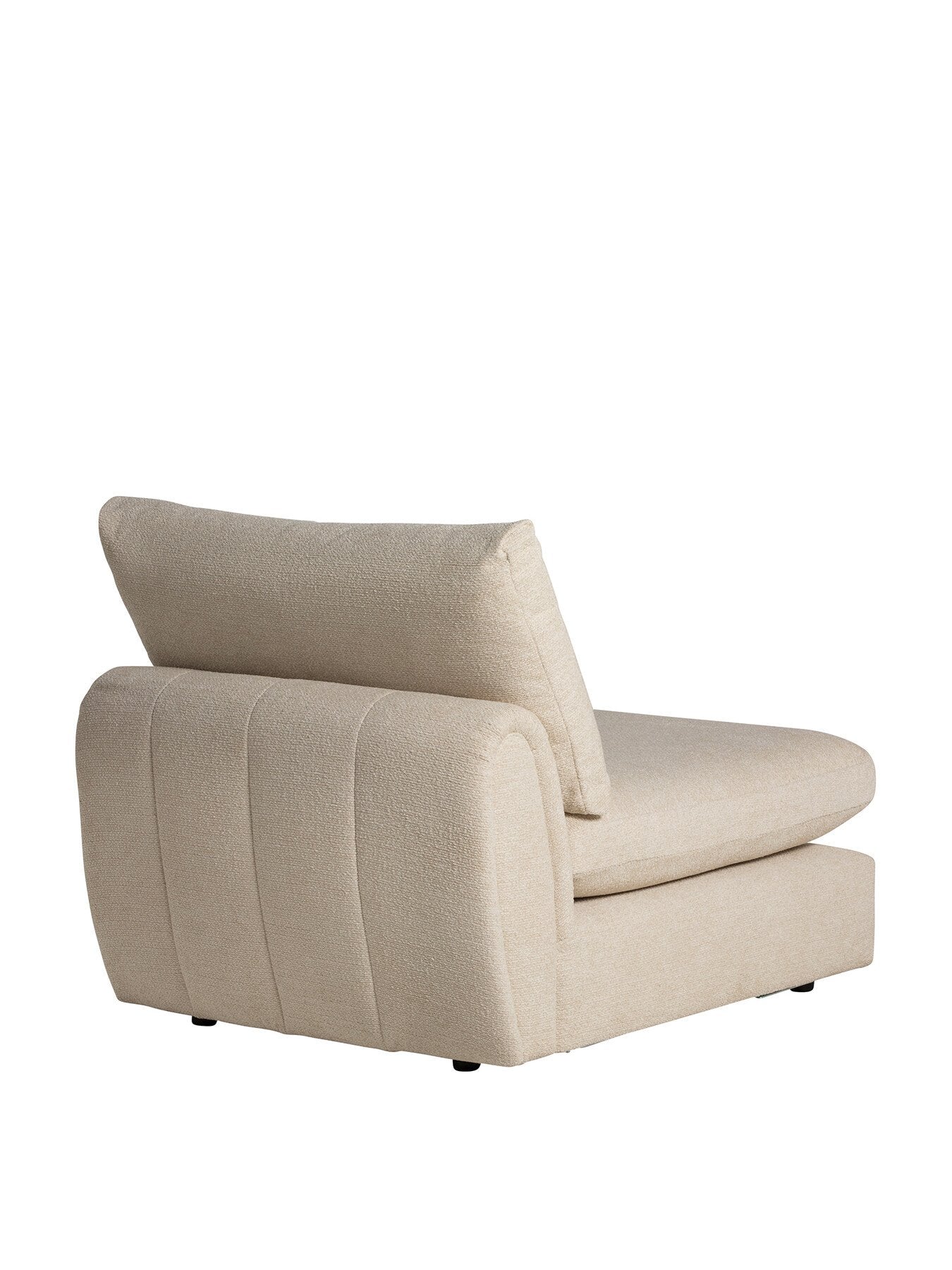 Neutral Damaris Fabric Modular Armless 1 Seat Chair