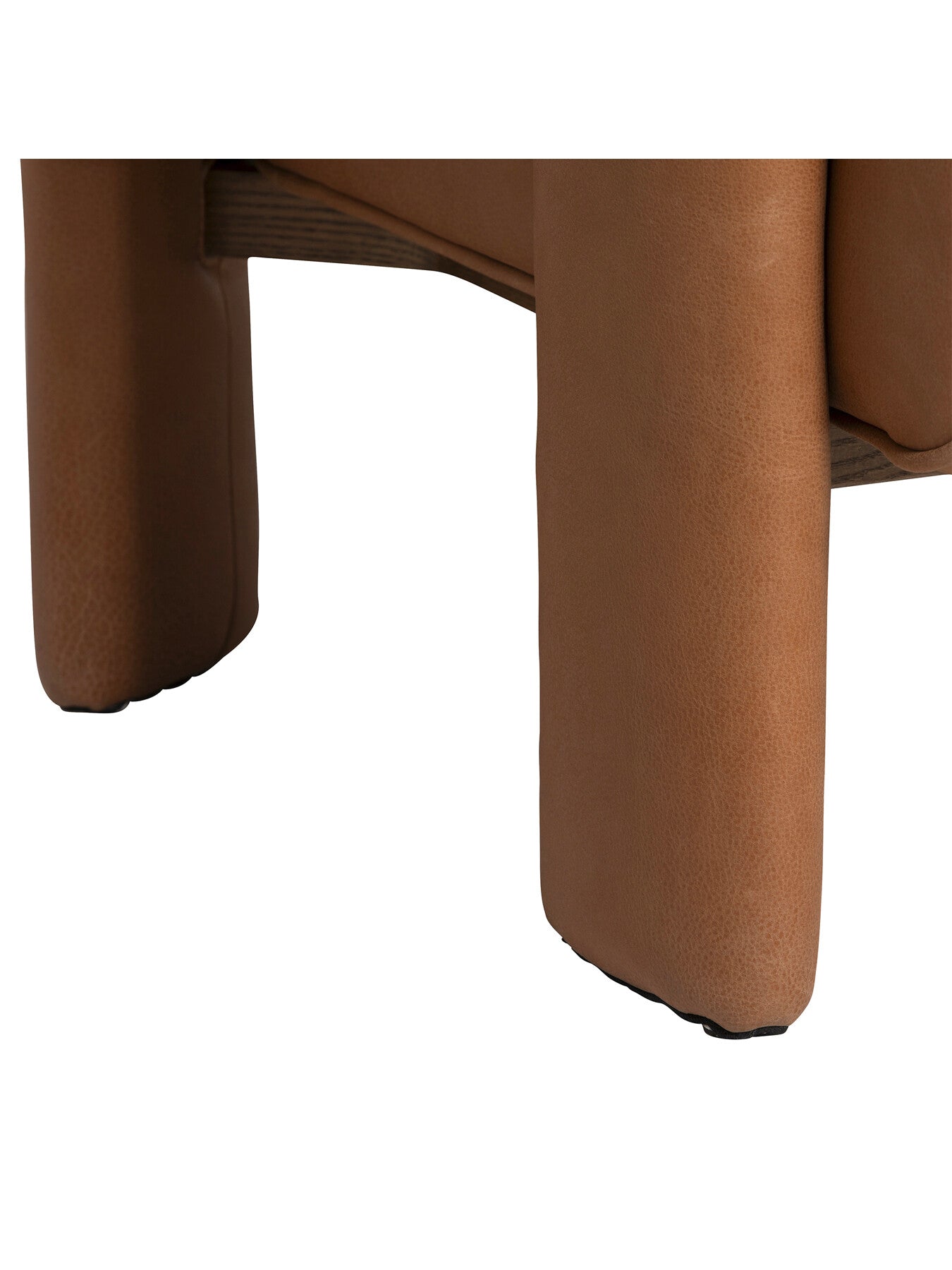 Brown Eldrid Brown Leather Armchair with Wide Armrests
