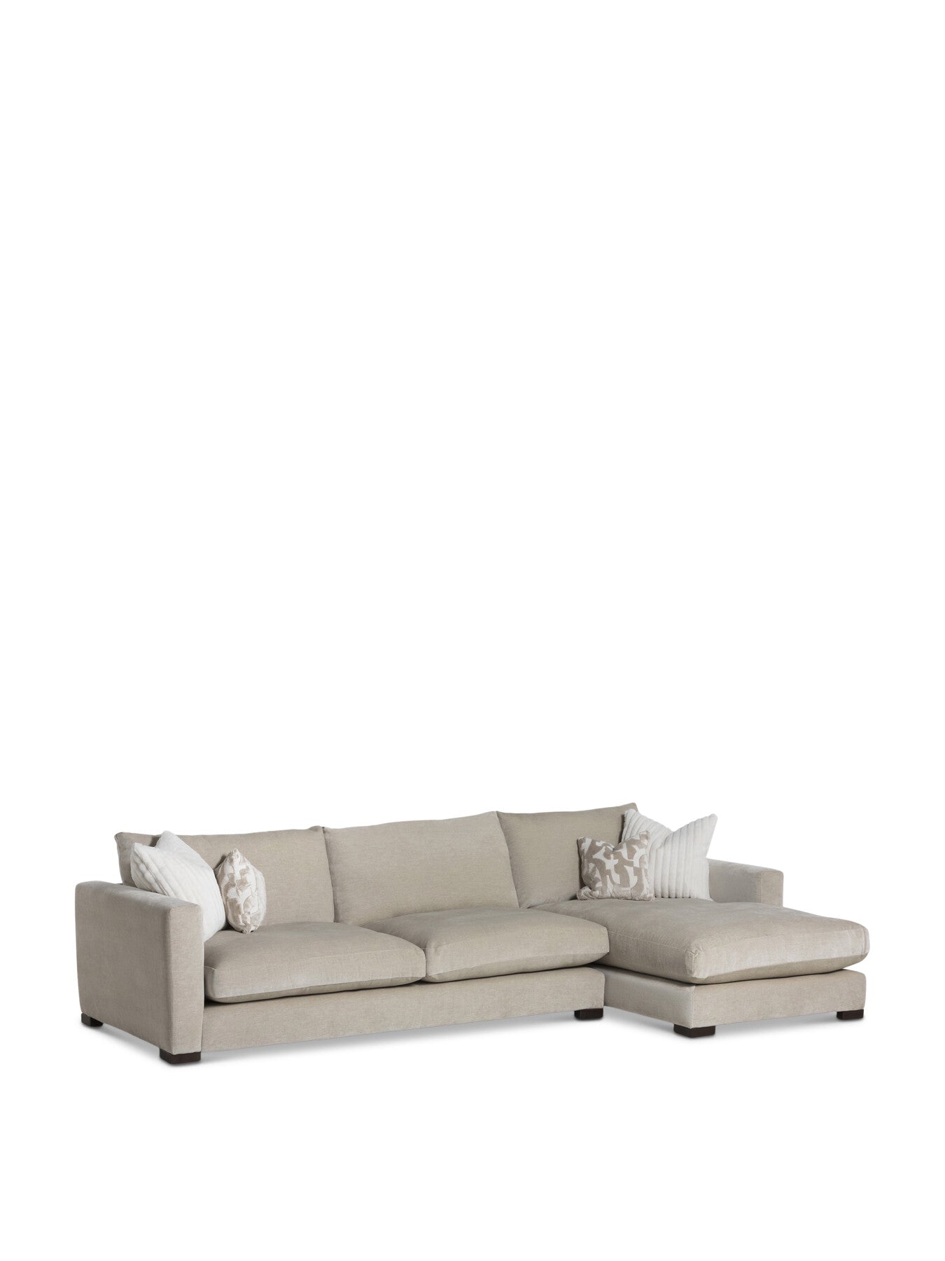 Neutral Fontella Large Right Hand Facing Chaise