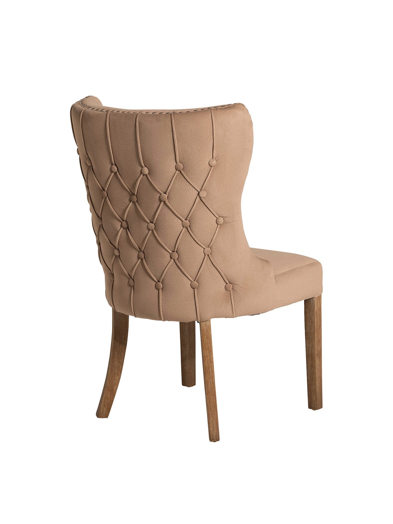 Neutral Goddard Neutral Fabric Button Back Dining Chair