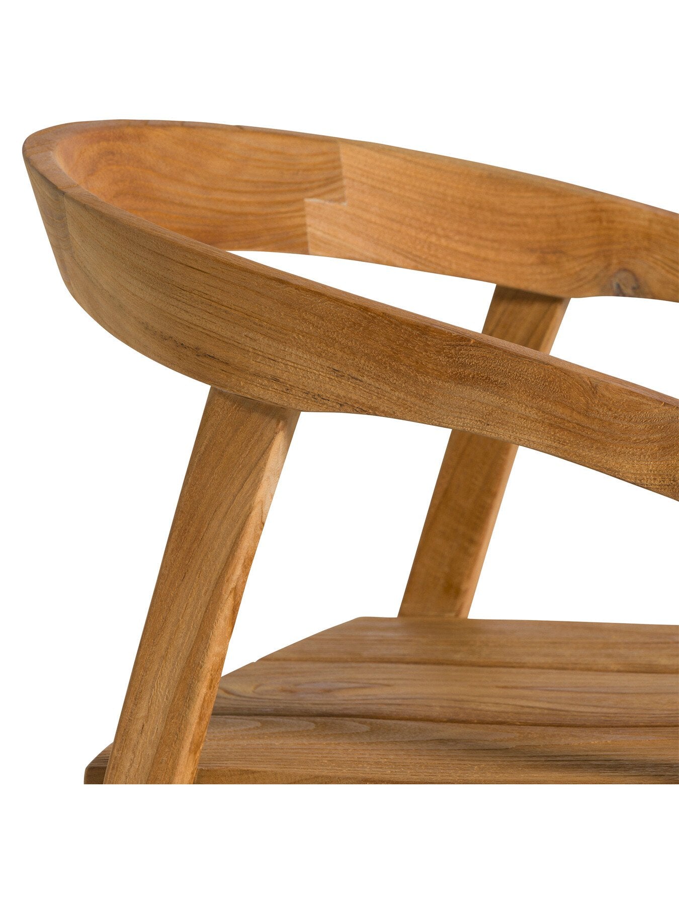 Grenada Reclaimed Teak Wood Open Back Barstool With Arms