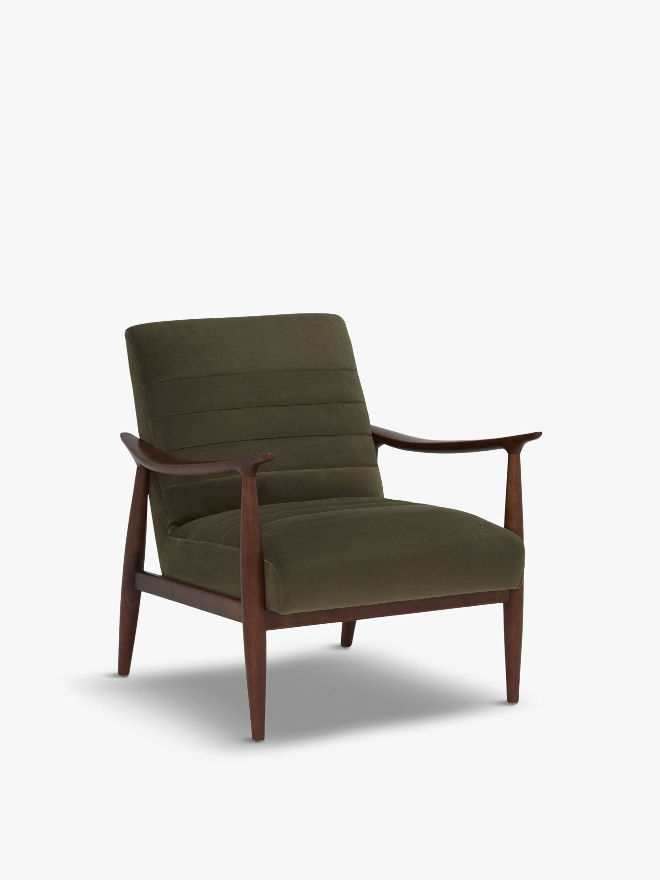 Hockney Velvet Armchair, Green