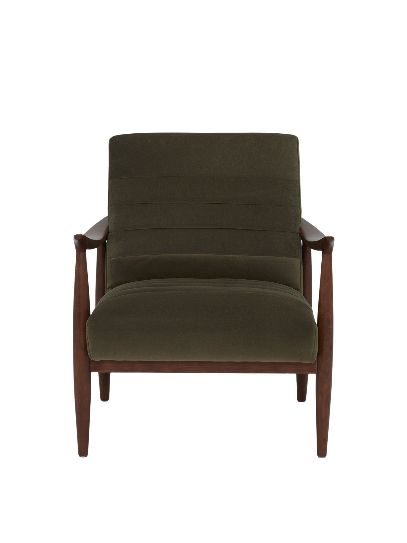 Hockney Velvet Armchair, Green
