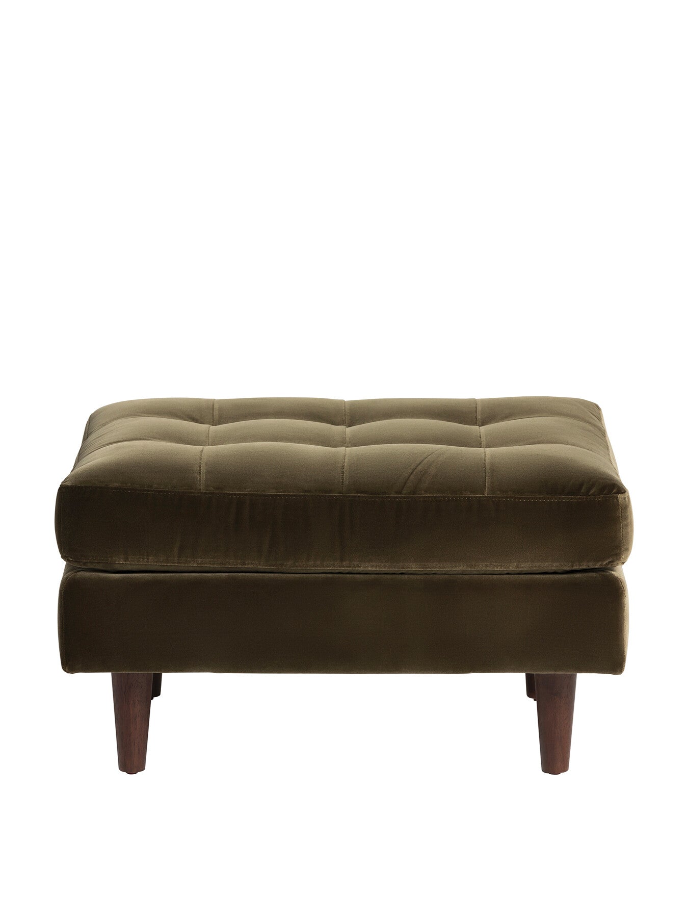 Green Hemingway Green Velvet Footstool